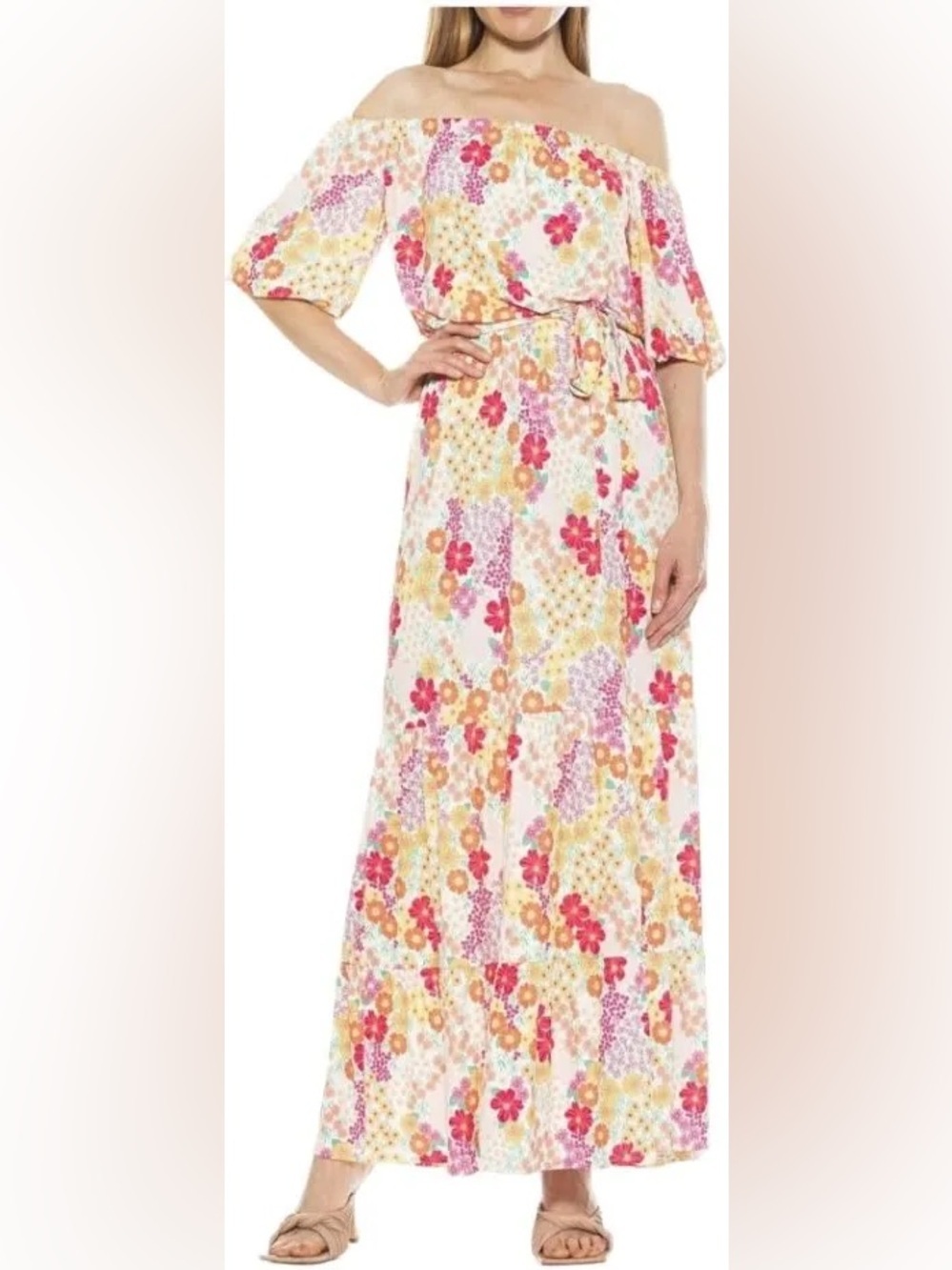 Alexia Admor Harlow Off-Shoulder Floral Maxi Dress